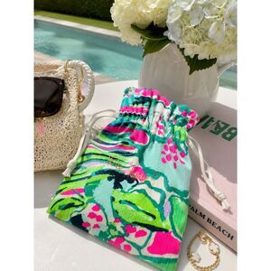 New! Lilly Pulitzer Jewelry Bag Accessory pouch Bright Travel Coastal Preppy